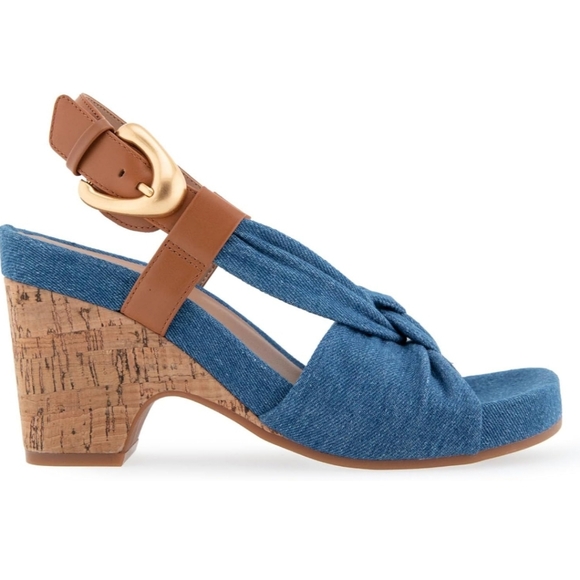 Aerosoles, Miki Denim Slingback Sandal - Picture 3 of 7